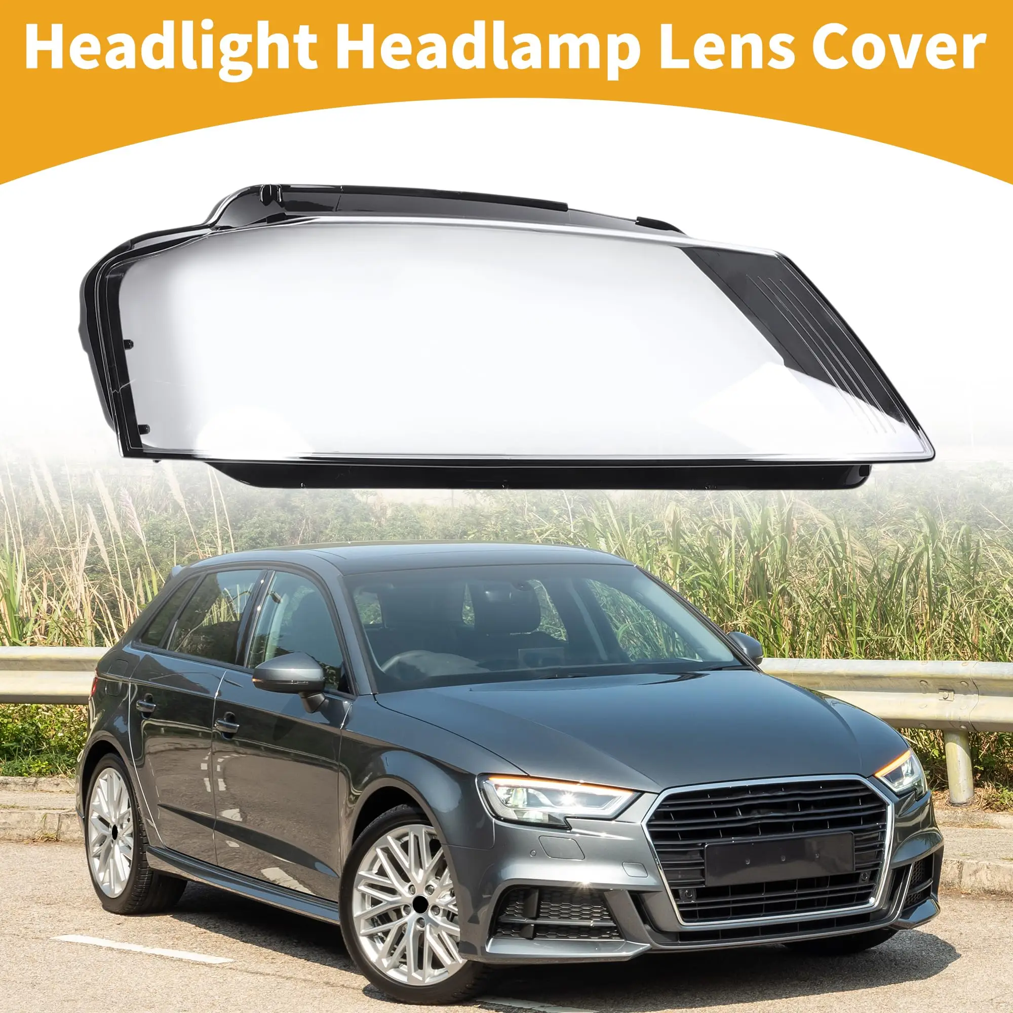 

Крышка объектива передней фары автомобиля для Audi A3 8P/S-line/S3 RS3 Facelift 2008-2012 8P0941003, пылезащитная крышка для фар