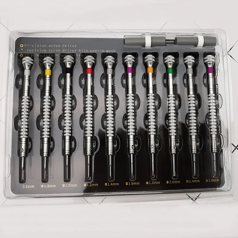 316L Steel Precision Screwdriver kit*10PCS, Including 10PCS Spare Blades, Watchmaker Repair Tools, Screwdrivers For Horology