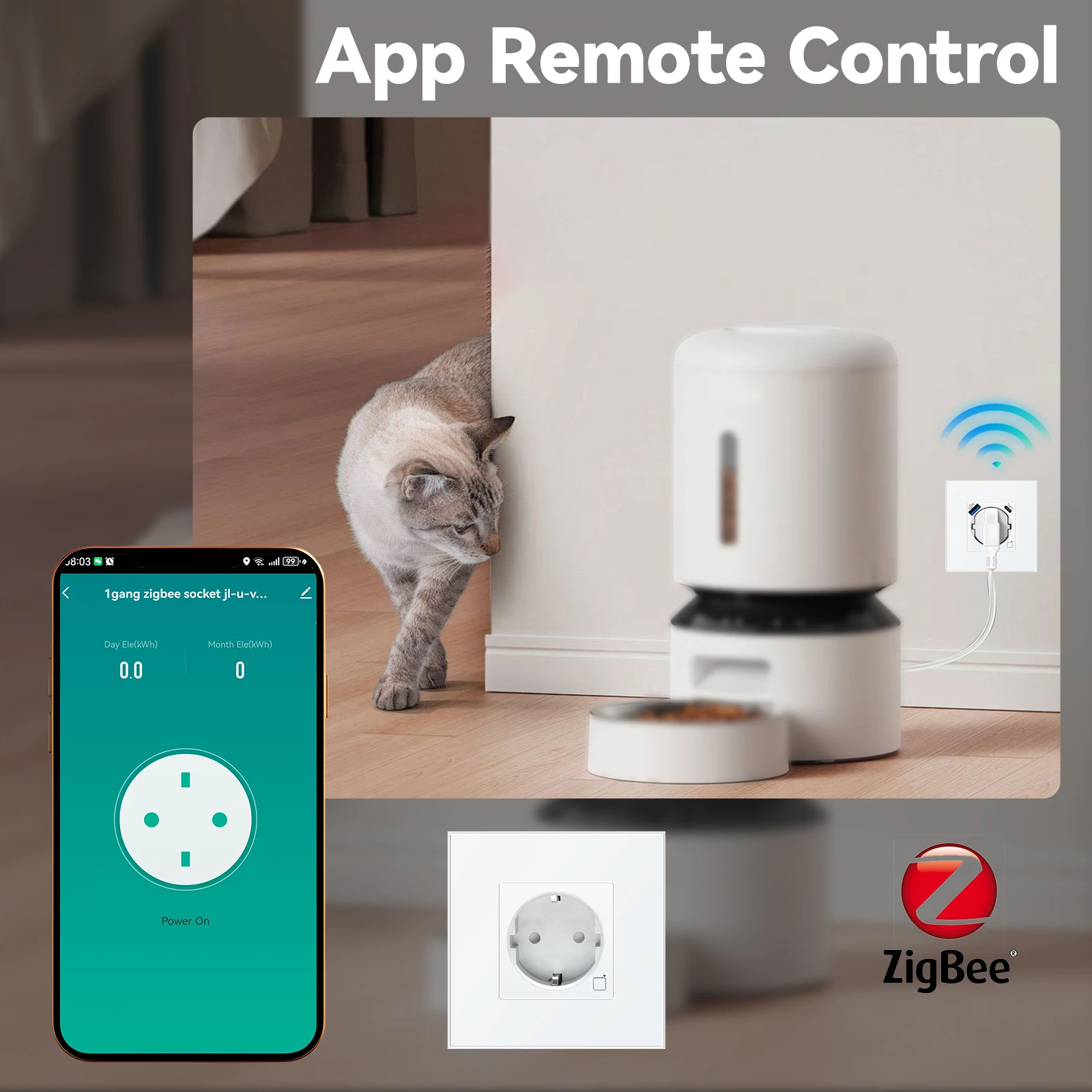 Logen Zigbee Wall Socket Smart Outlet Energy Monitoring Smart Plug Timer Function App Control Work With Tuya Alexa Type-C USB EU