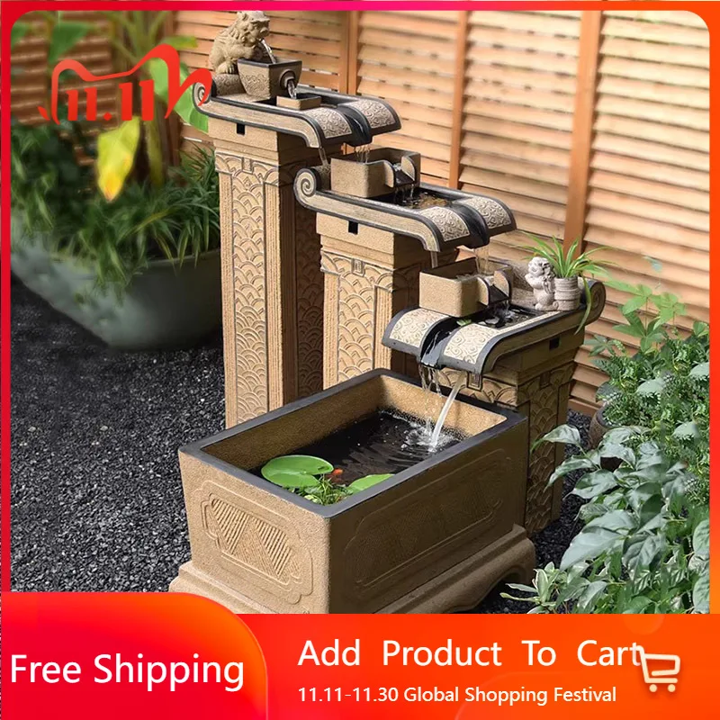 

Water Features Buildings Garden Decor Luxury Aesthetic Big Size Garden Accessories Chinese Garten Dekoration Outdoor Decorations