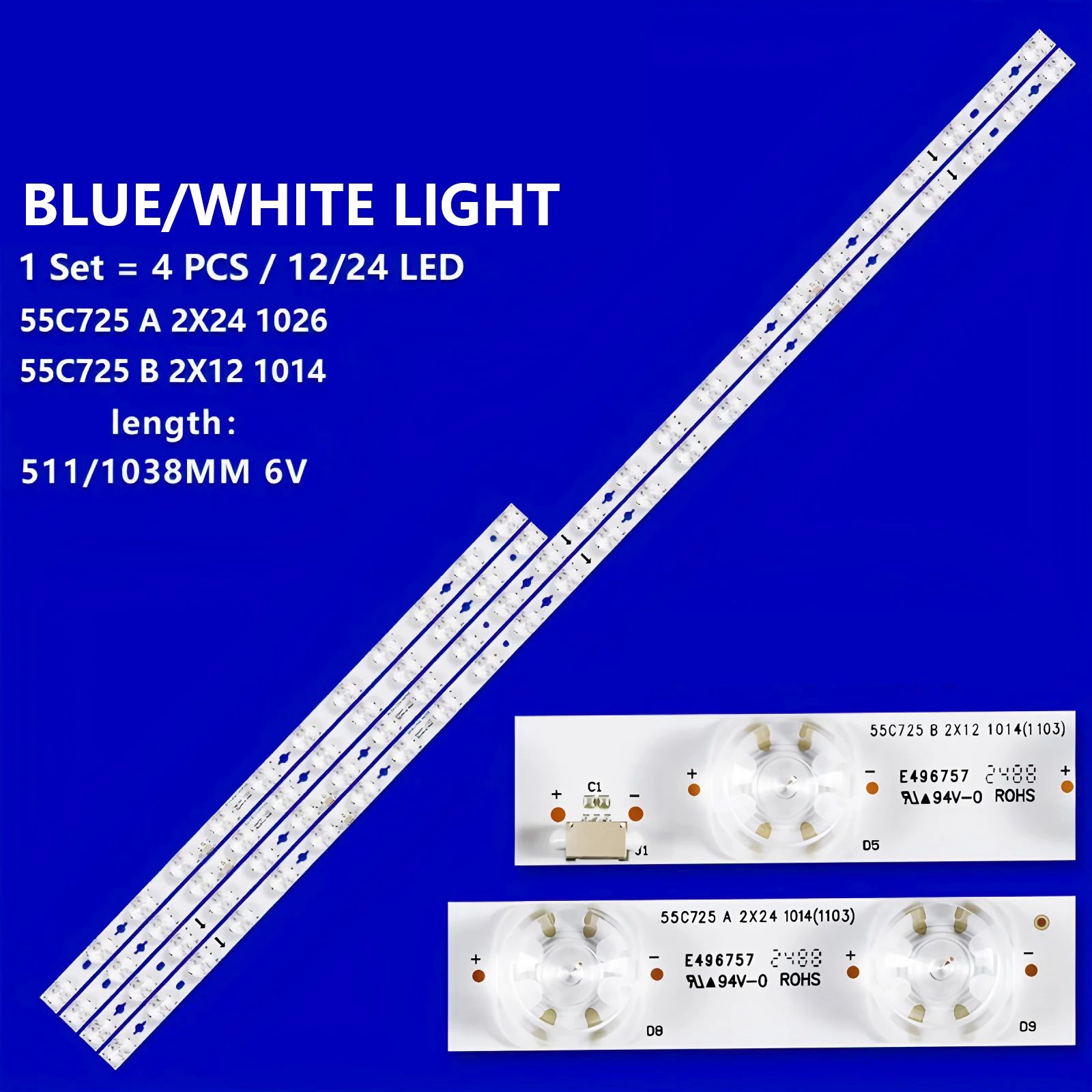 

Светодиодная лента подсветки для 55C722 55C725 A 2X24 B 2X12 55C721 55C723 55C724 55C726 55C727 55C728 55C729