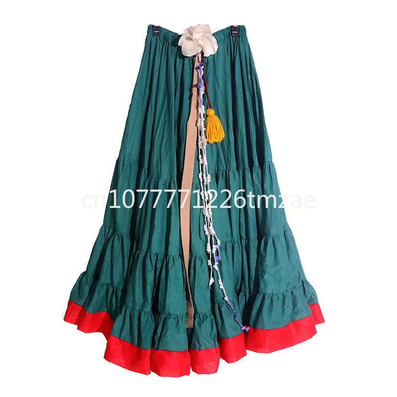 Belly Dance Skirt 2021 Autumn and Winter New Bohemian Cotton 4-Layer 16 M