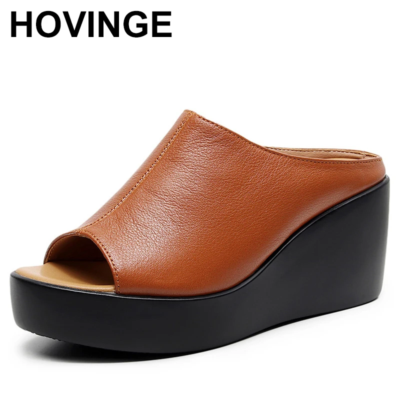 

Тапки женские из натуральной кожи, на высоком каблуке, 6,5 см