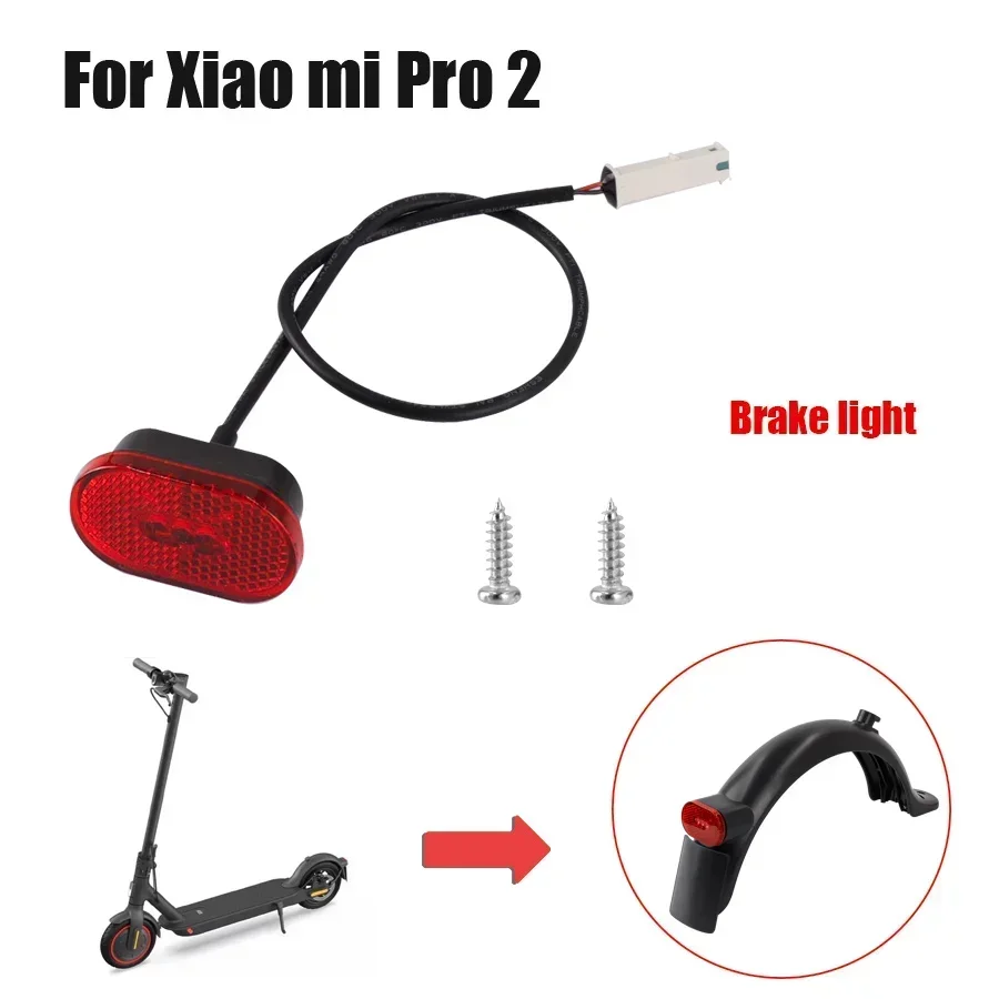 Elektroroller-Hinterrad-Kotflügel-Set für Xiaomi Pro 2, Kickscooter-Halterung, Rücklichter, Kotflügelflügel mit Kennzeichenbeleuchtung – Detail 13