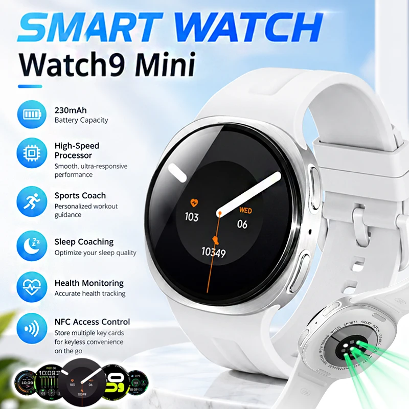 2026 Fashion Classic Smart Watch 9 Mini Lightweight Healthy Outdoor Sports Wearable NFC Access Control Wireless Call Smart Watch