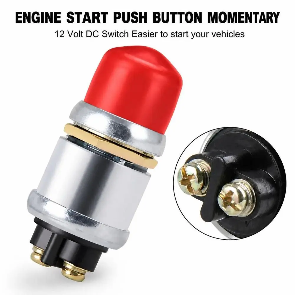 Reliable 50A 12V Push Button Switch ON-OFF Waterproof Start Button Switch Engine Start Switch