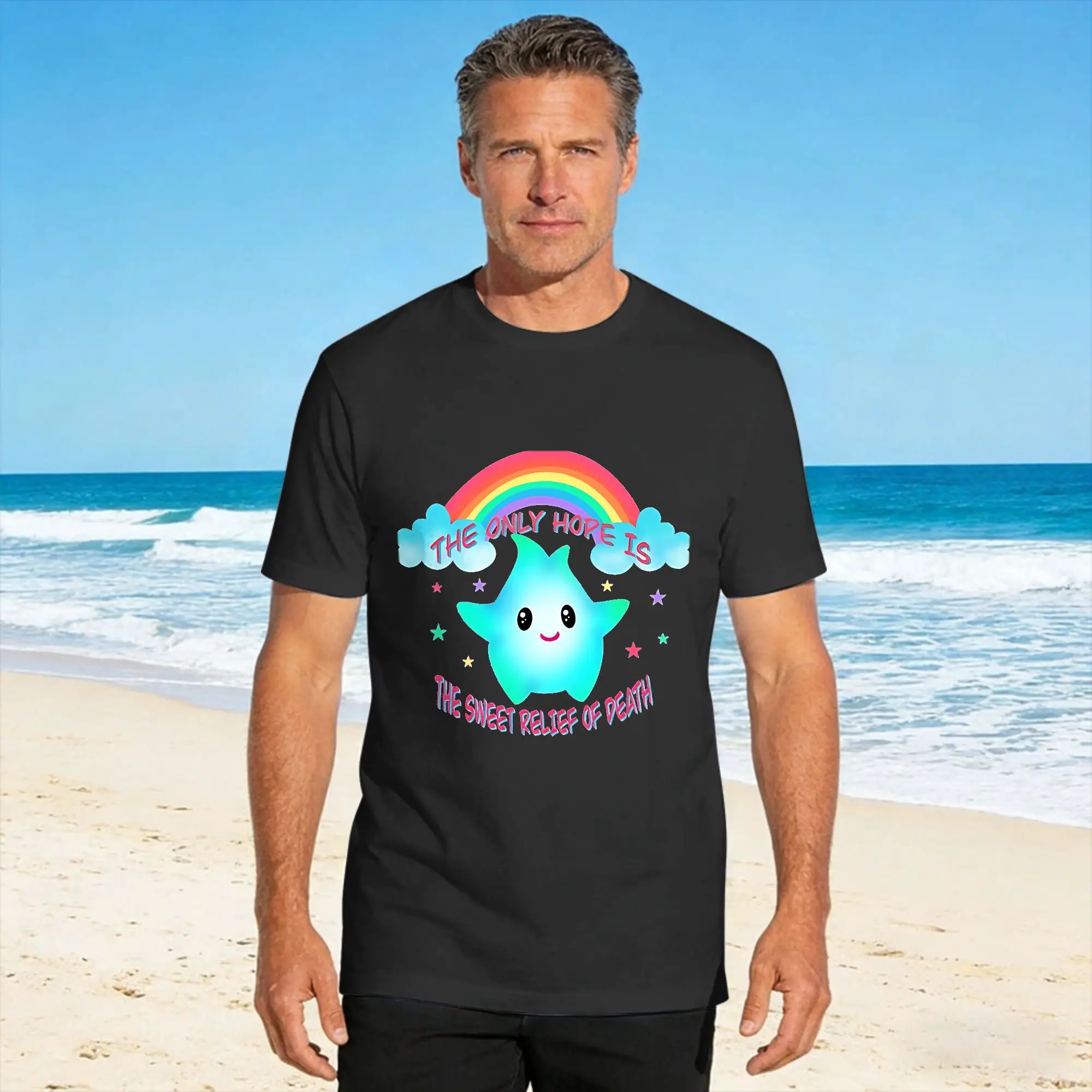 Streetwear T Shirt The Only Hope is the Sweet Relief of Death Lumalee 100 Cotton T-Shirts  Leisure Tee Shirt Short Sleeve Tees