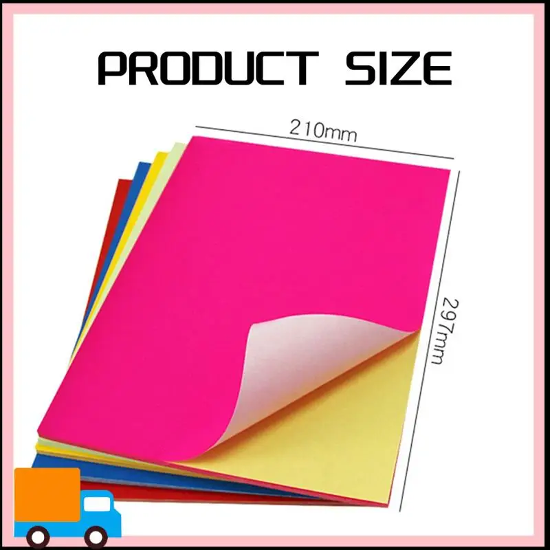 A4 Sticker Paper A4 Sticker Labels 8.27X11.69 Inch For Laser/Inkjet Printers For Office School Fluorescent Green