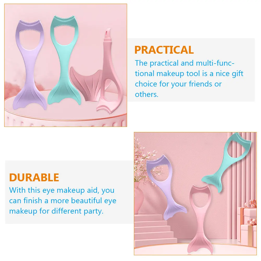 

Professional Reusable Eyeliner Stencil Tool Silicone Makeup Aid for Eyes Smudge-Free Application Compact Design Travel-Friendly