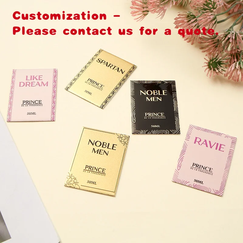 custom.High-Grade Custom Perfume Bottle Metal Label Printing Stamping Self-adhesive Nameplate Cosmetics