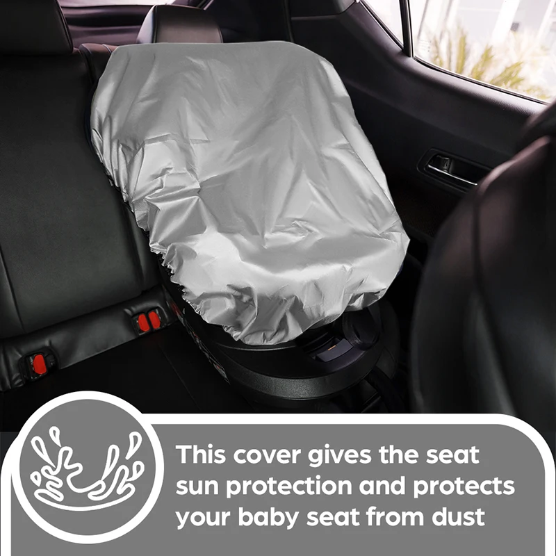 UPF50+ Baby Car Seat Sun Shade Cover - 99% UV Block & Heat Protector with Dual-Directional Installation, Breathable Mesh & Easy