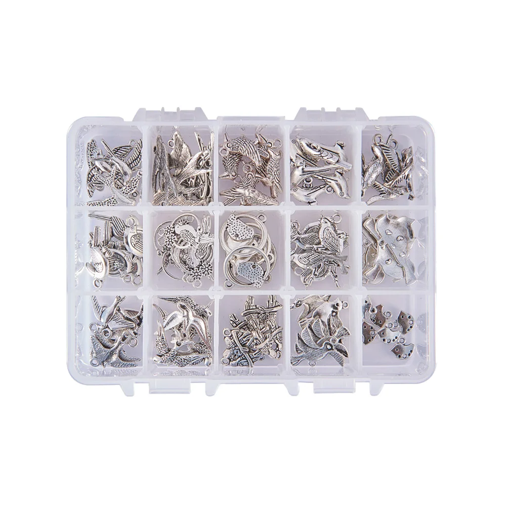 90 Pcs Alloy Pendant Charms Mixed Pattern DIY Jewelry Making Necklace Bracelet Earrings Accessories Craft Project