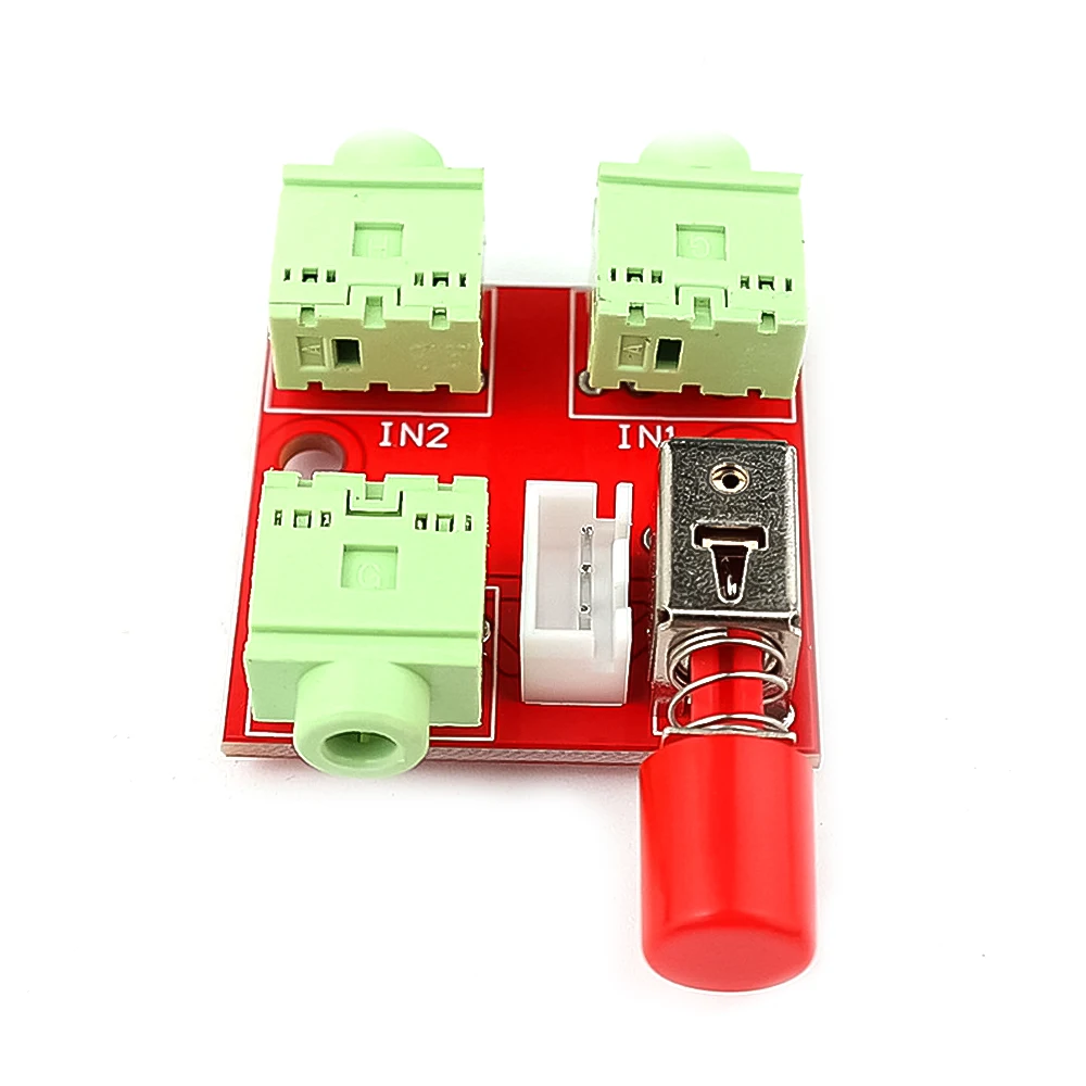 3.5mm Headphone Jack Audio Input Signal Switching Two-way Dual-channel Audio Source Switching Board