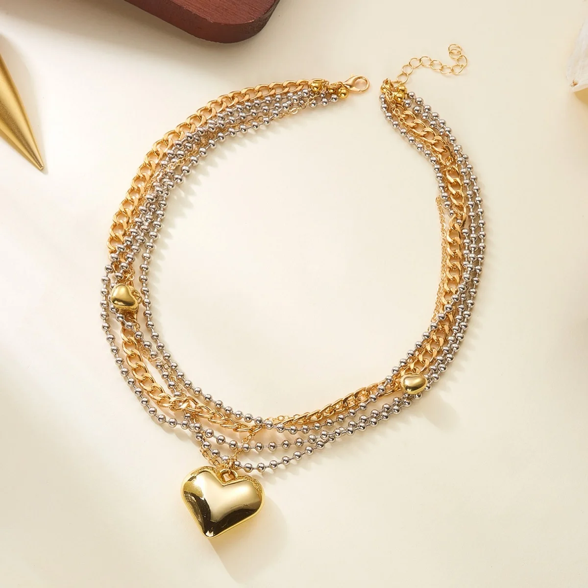 Minimalistische barocke unregelmäßige Imitationsperlen-CCB-Perlen-Anhänger-Halskette für Damen und Herren, mehrschichtige Perlen-Halskette, stapelbarer Choker-Schmuck – Detail 18