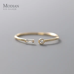MODAN-14K GOLD RING FÜR Women, echtes 925 Sterlingsilber, einfache leichte und verstellbare Fingerringe, Schmuckgeschenke 12 Hauptverkaufssohle für Taco - №12