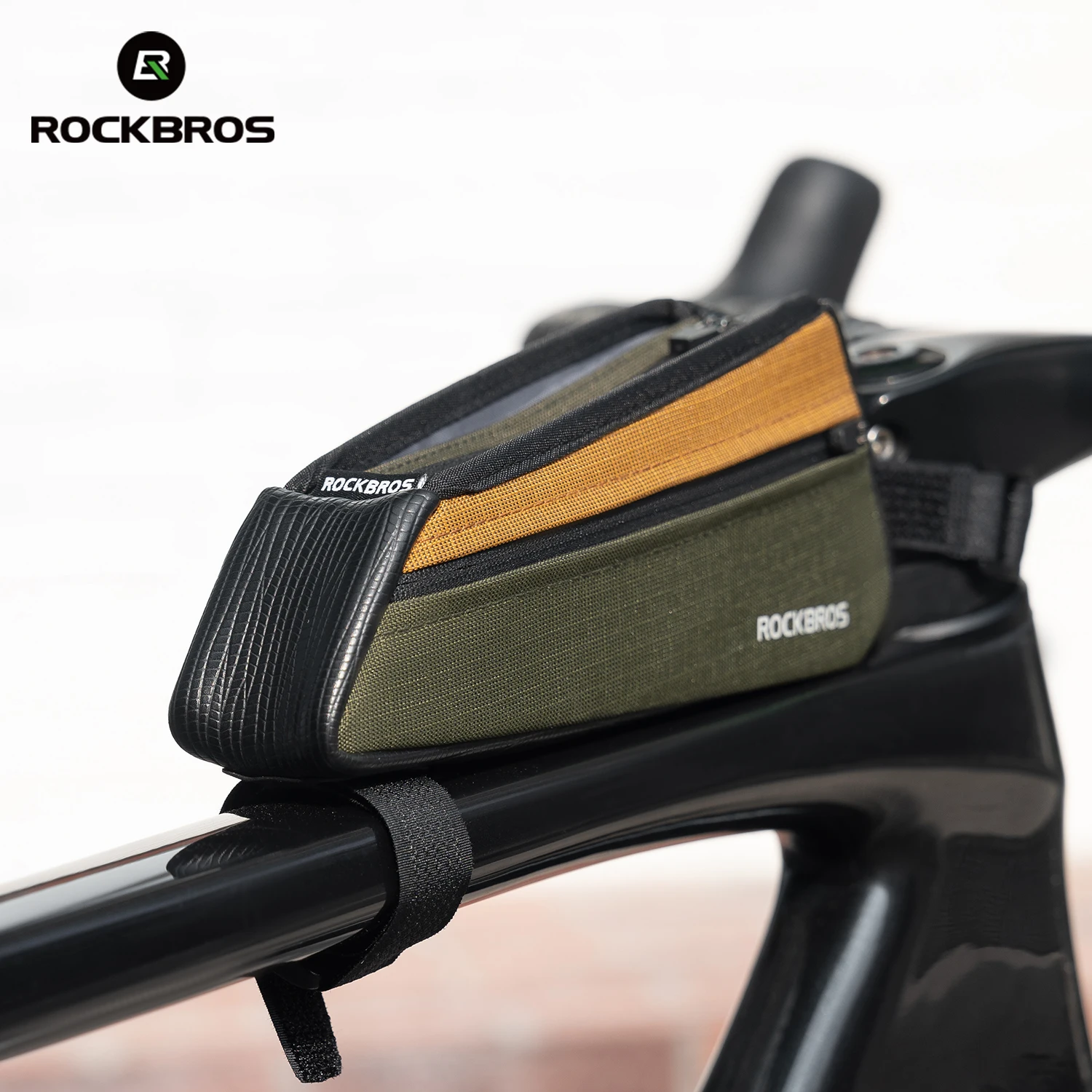 

ROCKBROS Bicycle Top Tube Bag 0.25L Bike Front Frame Bag Bikepacking Cycling Front Frame Bag Storage Bag For MTB Road Gravel