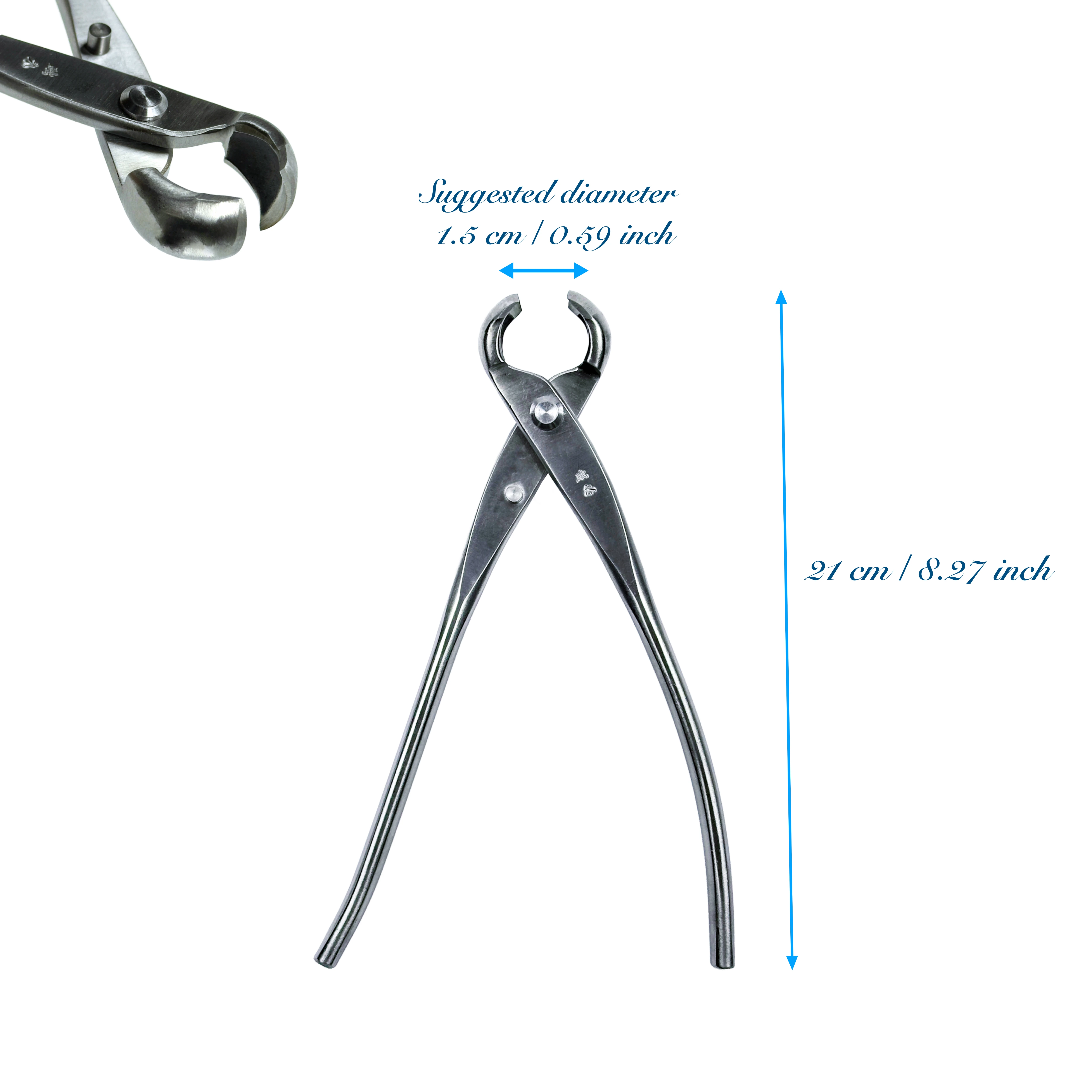 Good Quality Grade Bonsai Tool Knob Cutter 210mm Stainless Steel Made