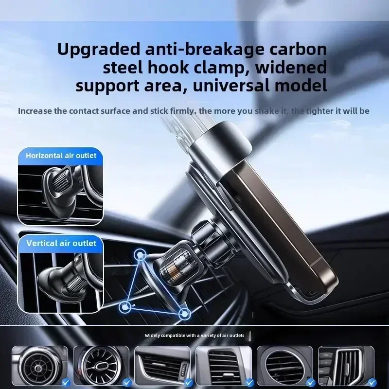 تنفيس الهواء سيارة جبل حامل هاتف 15 واط شحن سريع شاحن سيارة لاسلكي دليل لقط للهواتف سامسونج أندرويد آيفون 16 15 #6