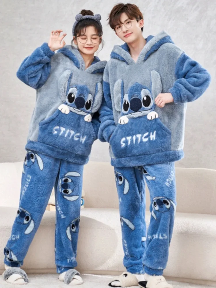 

Зимние пижамы с рисунком аниме, фланелевая плотная одежда для сна, теплые удобные ветрозащитные брюки с длинными рукавами, комплект домашней одежды для пары