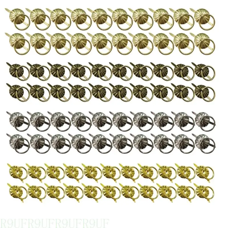 

R9UF 80pcs Retro Closet Knobs Retro Metal Pull Knobs for Home Renovations