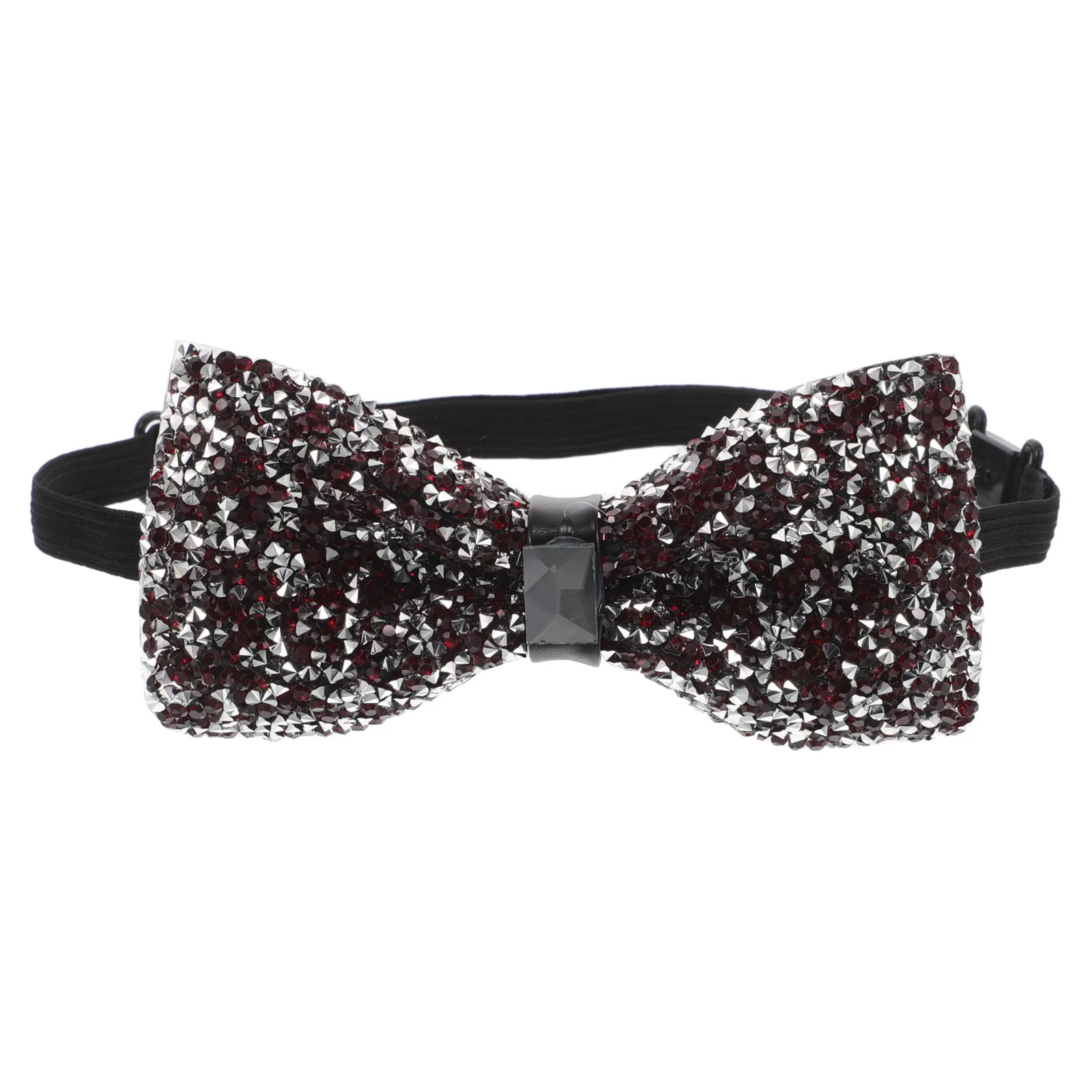 

Rhinestone Bow Tie for Men Full Diamond Self Tie Bowtie Bridegroom Sequin Glitter Retro Mens Ties
