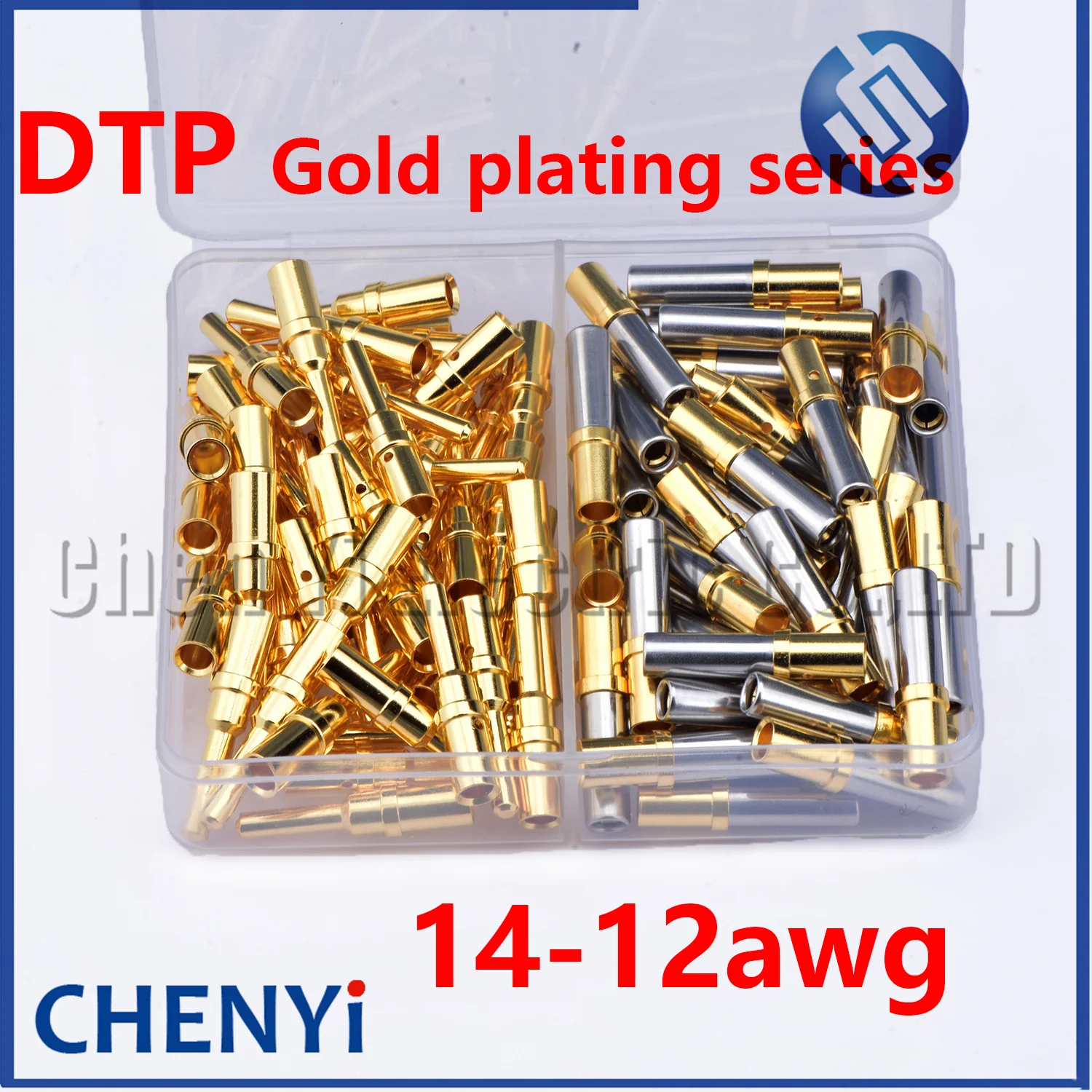 

50 Pcs Deutsch DTP series Female male Stainless Steel Gold Plate Terminal Pin 14 – 12 AWG Wire Size 0460-220-123 0462-210-1231