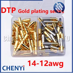 50 Pcs Female male Stainless Steel Gold Plate Terminal Pin 14–12 AWG Wire Size 0460-220-123 0462-210-1231 For Deutsch DTP