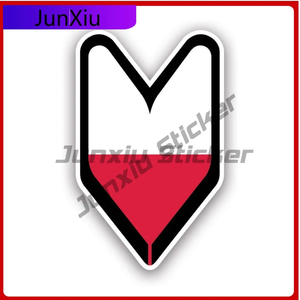 

Polish Driver Badge Sun Resistant Fade Resistant Anime Style For Motorcycle Bumper Car Window Easy To Remove Self Adhesive Decor
