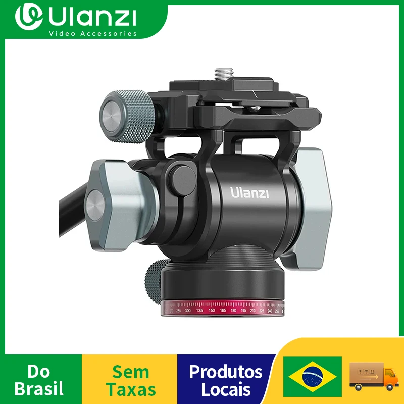 Ulanzi U-190 Small Hydraulic Ball Head Camera Professional Tripod Head 360 Panoramic Universal Ballhead for DSLR Tripod Monopod