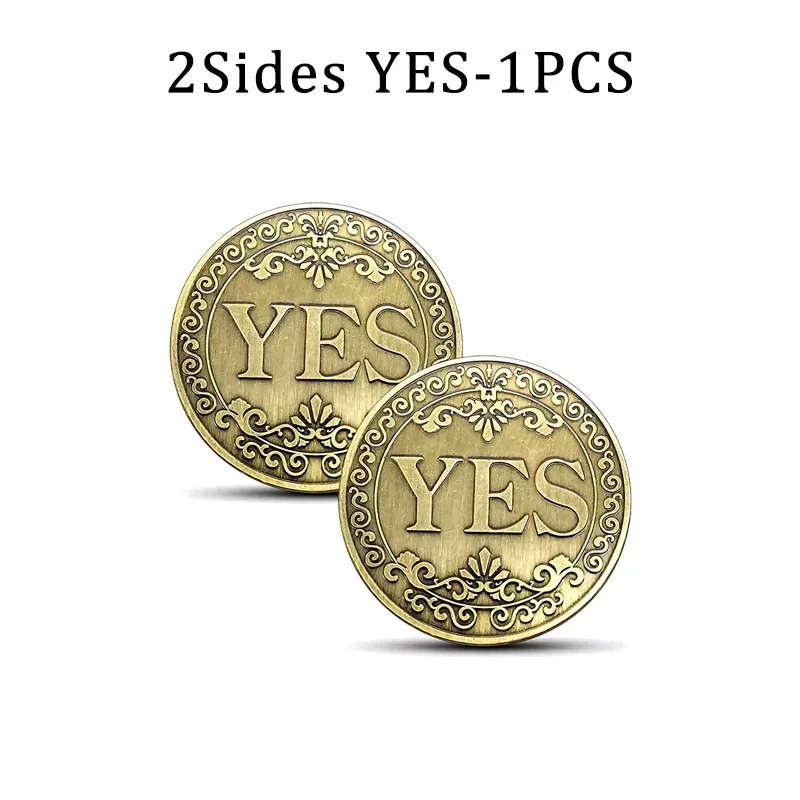 

YES NO Decision Coins Magic Coin Collections Good Luck Vintage Antique Bronze Wish Lucky Coin Coins Commemorative Gold Coins