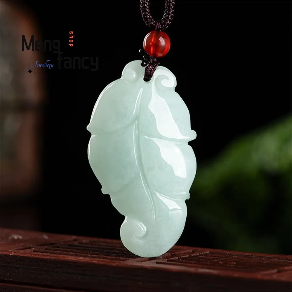 Natural Burmese A-goods Jadeite Light Green Inviting Wealth Pixiu Pendant Overnight Wealth Exquisite Fashion Fine Jewelry Mascot