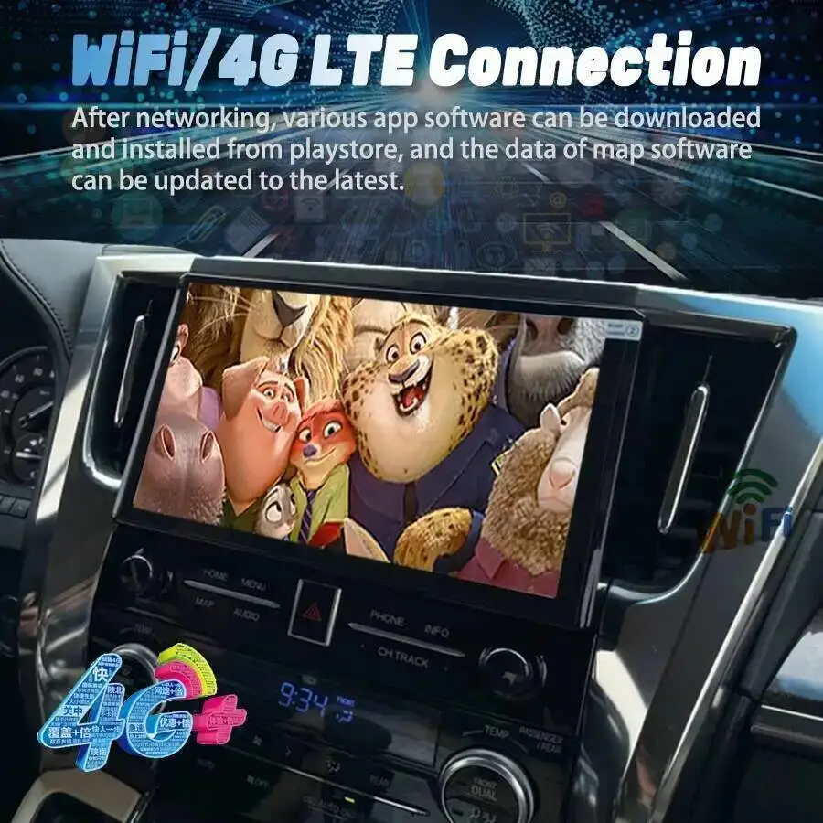 

11,5-дюймовый автомобильный радиоприемник с двойной системой Android для Toyota Alphard 35 A35, мультимедийный видеоплеер, стерео Carplay, GPS-навигация, 4G WiFi