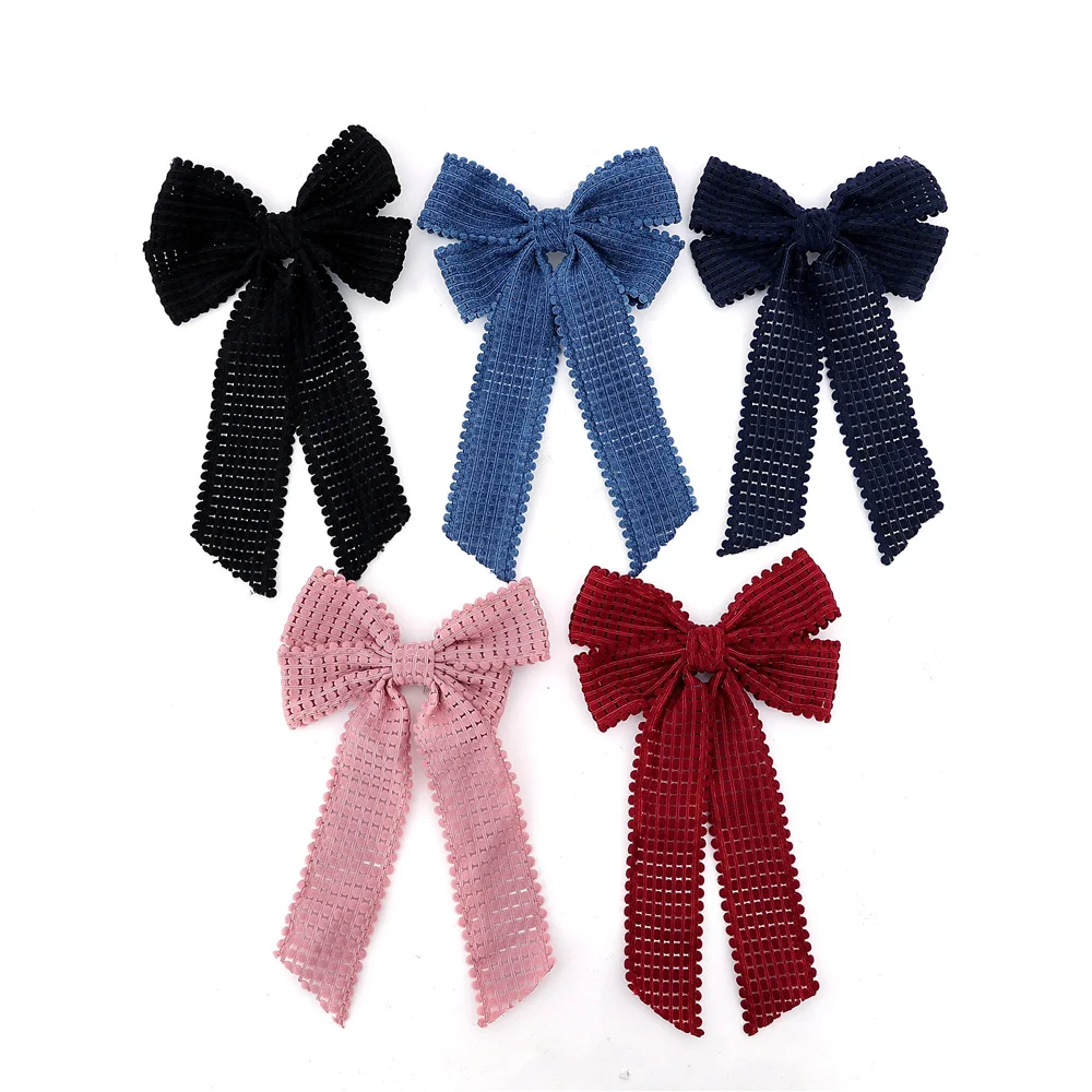 001M chenille tape Hair Bows Cute Hairpins Girls duckbilled  Hair Clips Barrettes  Clip Kids Headwear Fashion Hair Accessores