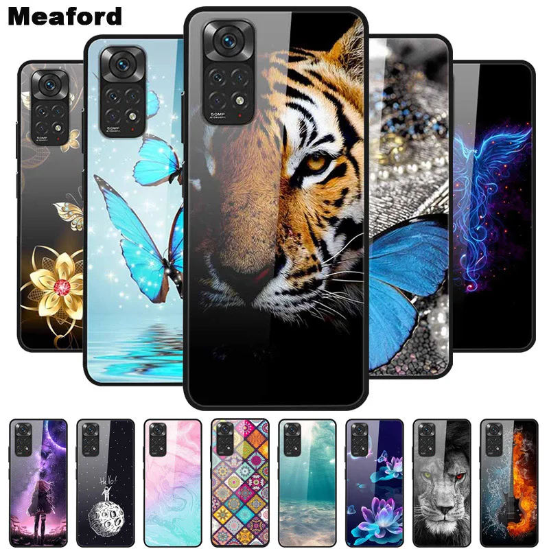

For Xiaomi Redmi Note 11 Pro 5G Case 2022 Tempered Glass Silicone Frame Hard Back Cover for Redmi Note11 Pro 4G 5G Phone Cases