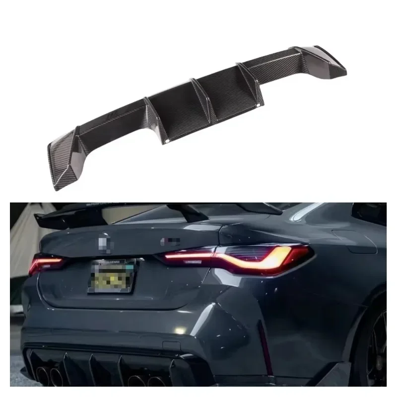 

New! For BMW MP Style G80 M3 G82 M4 Dry Carbon Fiber Car Rear Bumper Lips Back Lips Rear Diffuser Car Accessories Body Kits 2021