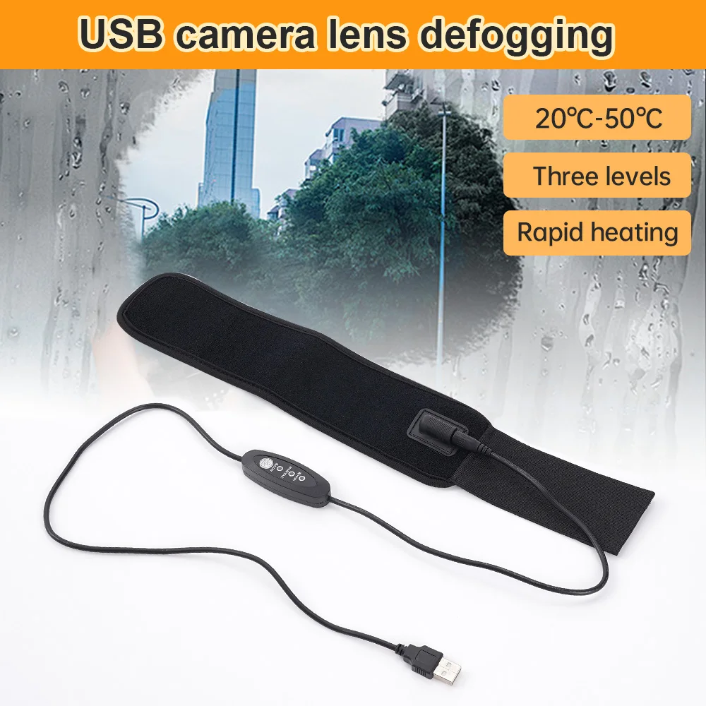 3 Gear 38*6.5cm USB Camera Lens Heater Lens Anti-condensation Heating Belt Dew Heating Pad Plate Warmer Heater Drop Shipping