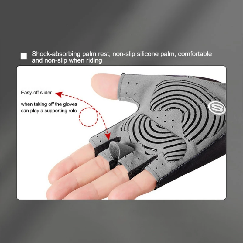 1 Pair Sunscreen Fishing Gloves Breathable Anti Slip Durable Quick-drying Thin Outdoor Half Finger Riding Gloves image 3