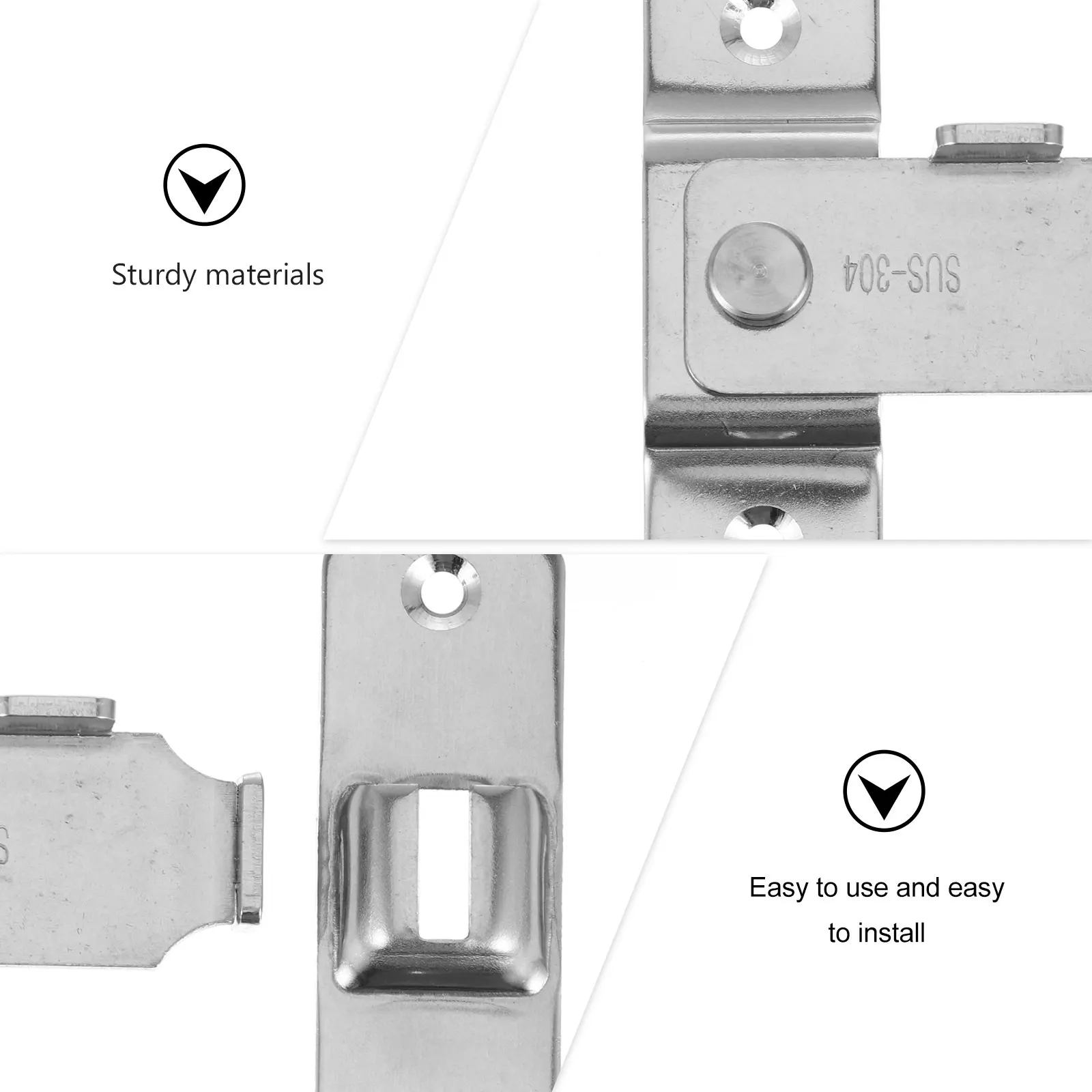 

Stainless Steel Door Locks 90 Degree Right Angle Latch Lock For Bathroom Bedroom Office Garage Cabinet Durable Corrosion