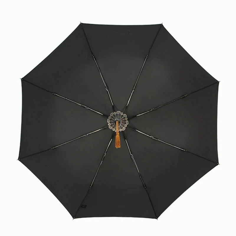 Vintage Classic Samurai Katana Master Sword Automatic Rain Umbrella Man Women Luxury Windproof Japanese Sun Parasol Portable