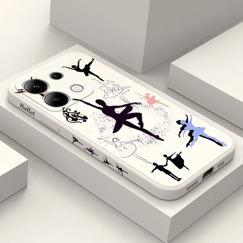 

Ballet Dancer Phone Case For Xiaomi Redmi Note 13 12 12S 11 11S 10 10S 9 9S Pro Plus 4G 5G Liquid Silicone Cover