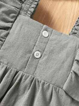 寶寶夏日時尚復古柔軟舒適透氣簡約連身裙 10 最佳銷售 寶寶生日禮服 - №9