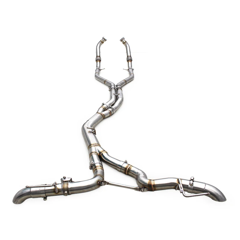 Stainless Steel Exhaust Pipe System For Audi SQ5 8Y 3.0T 2018+ Y Pipe Design Single Original Valve Exhaust