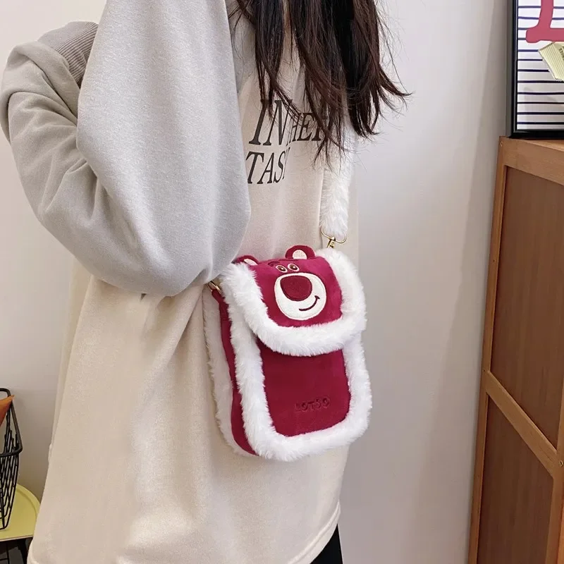 

Disney 2025 New Plush Cartoon Stitch Women’s Crossbody Bag Fashionable Cute Casual Travel Mobile Phone Bag Bags for Girls
