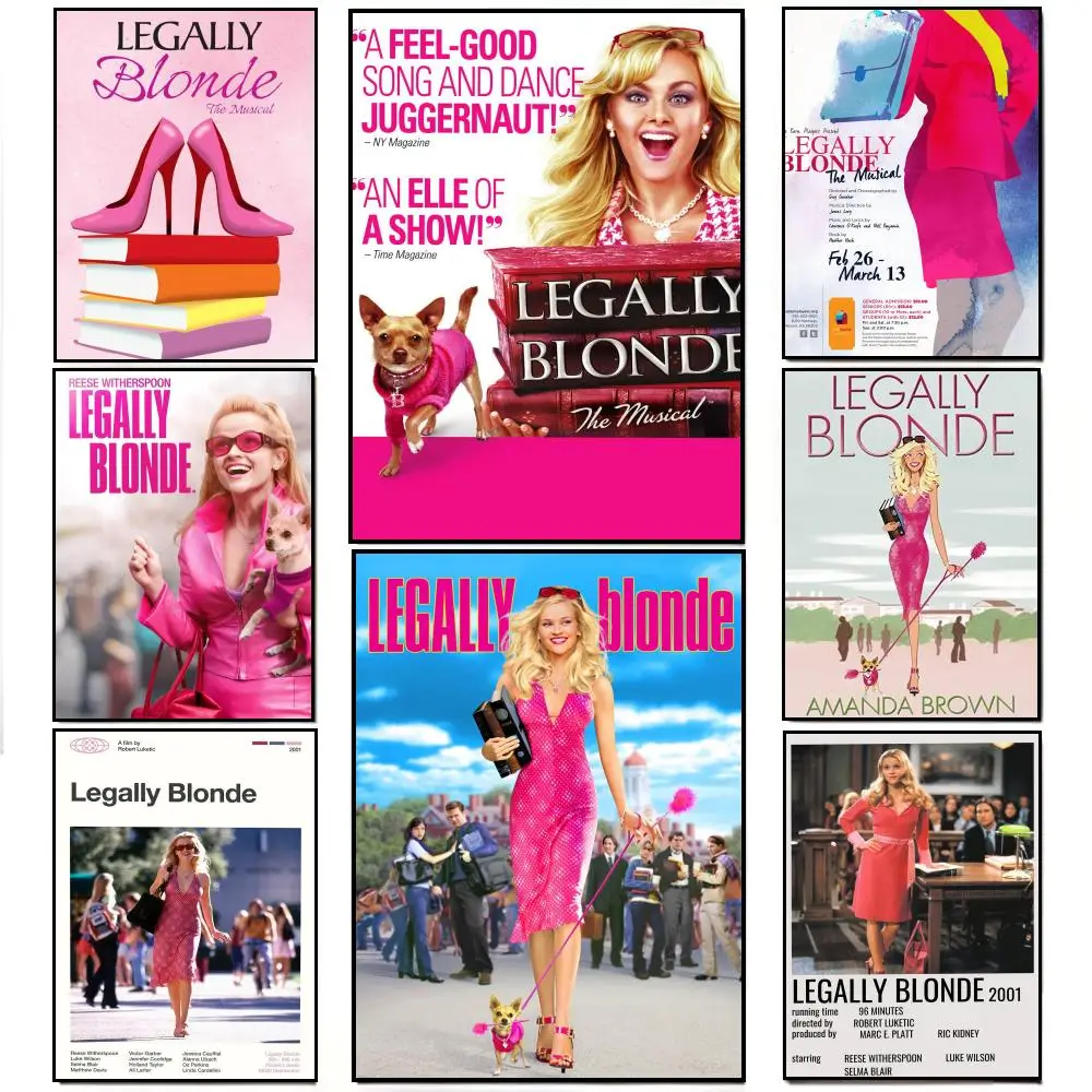 Bright Fun Movie L-Legally Blonde Poster Poster HD  Waterproof Wall Sticker Bar Living Room Decor Gift