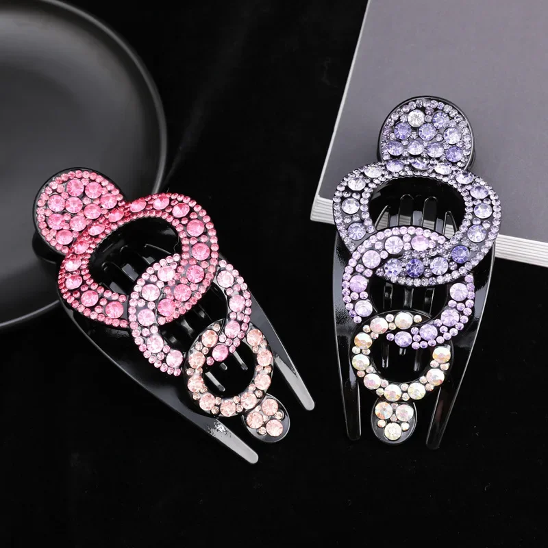 Forcina per la mamma grande cristallo strass artiglio per capelli afferrare coda di cavallo Clip bocca d\'anatra Clip copricapo accessori regali per