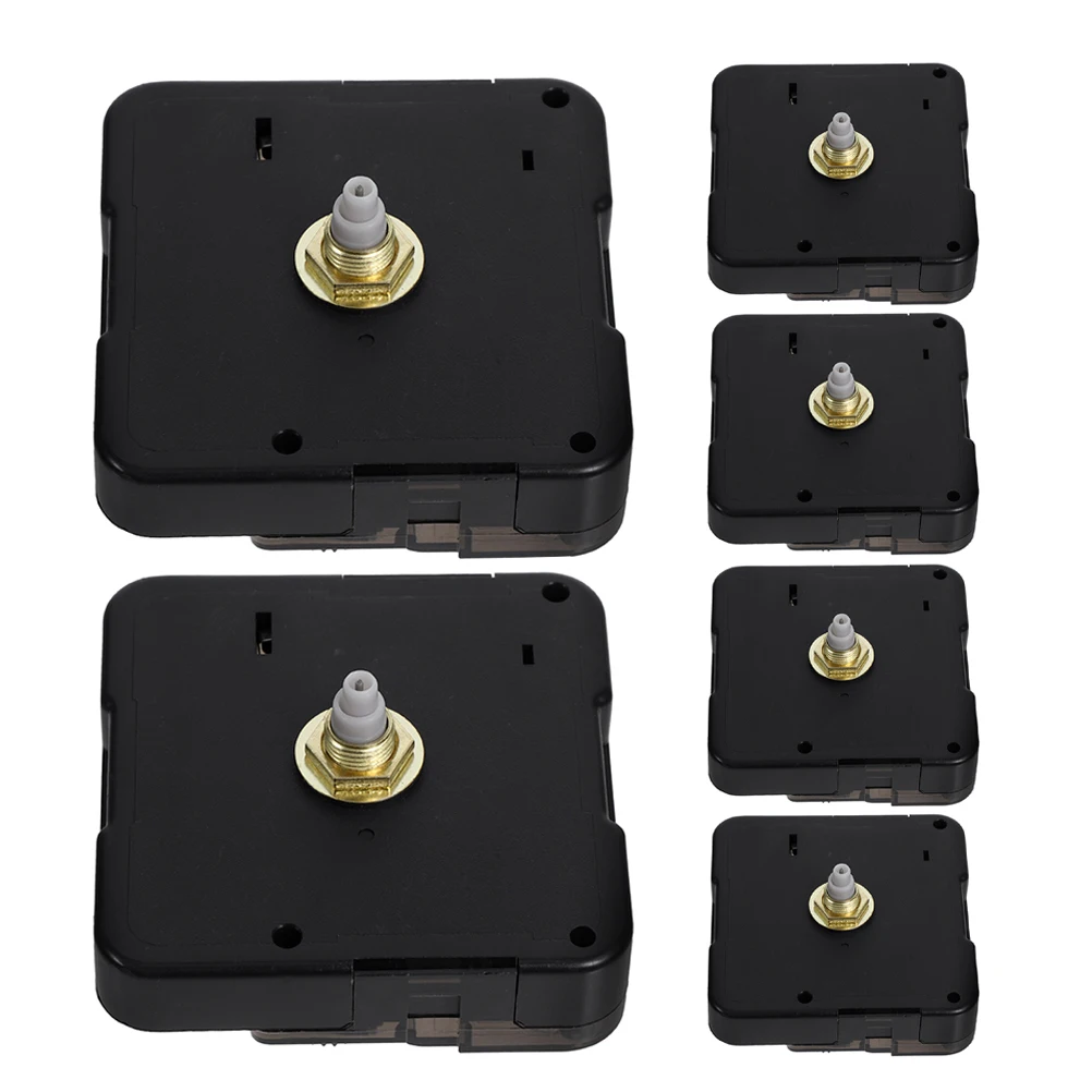 

6pcs Quartz Black Diy Mechanism Movement Replacement Parts Silent Wall Clock Replacement Repair Kit Clock Parts Wall Decor