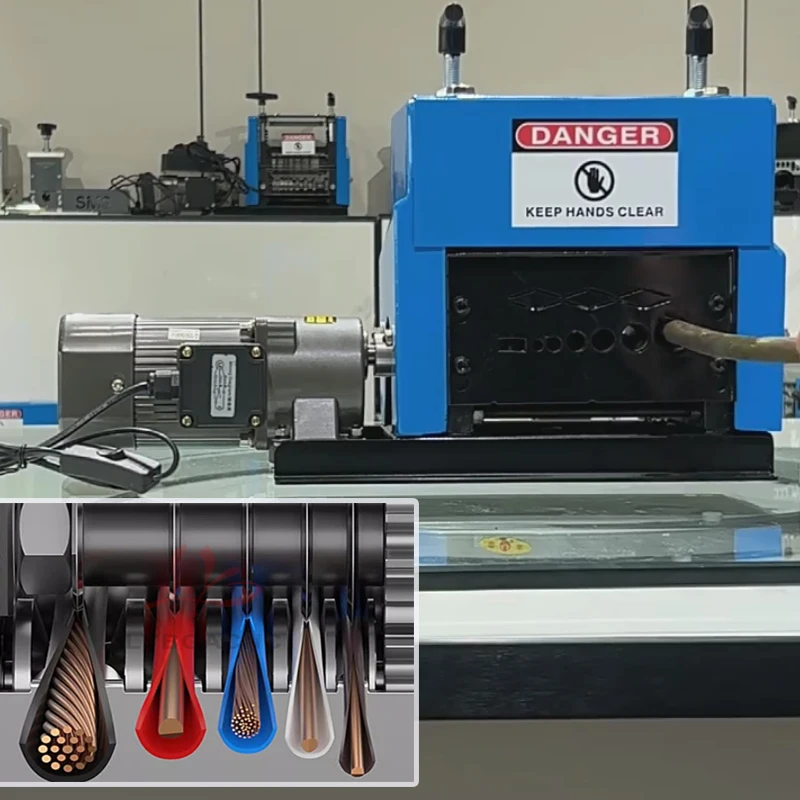 

Electric Wire Stripping Machine Cable Stripper LY60/90/180W 1-23mm 1-25mm Copper Peeler for Copper Aluminium Wire Recovery