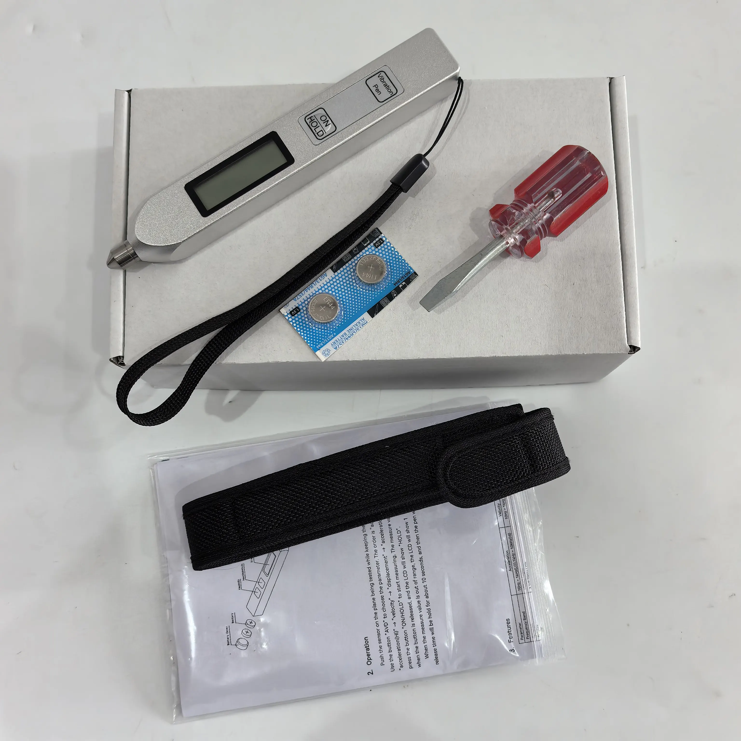 TV200 Portable Vibration Meter Pen-Type Handheld Vibration Tester for Motor Machinery Inspection