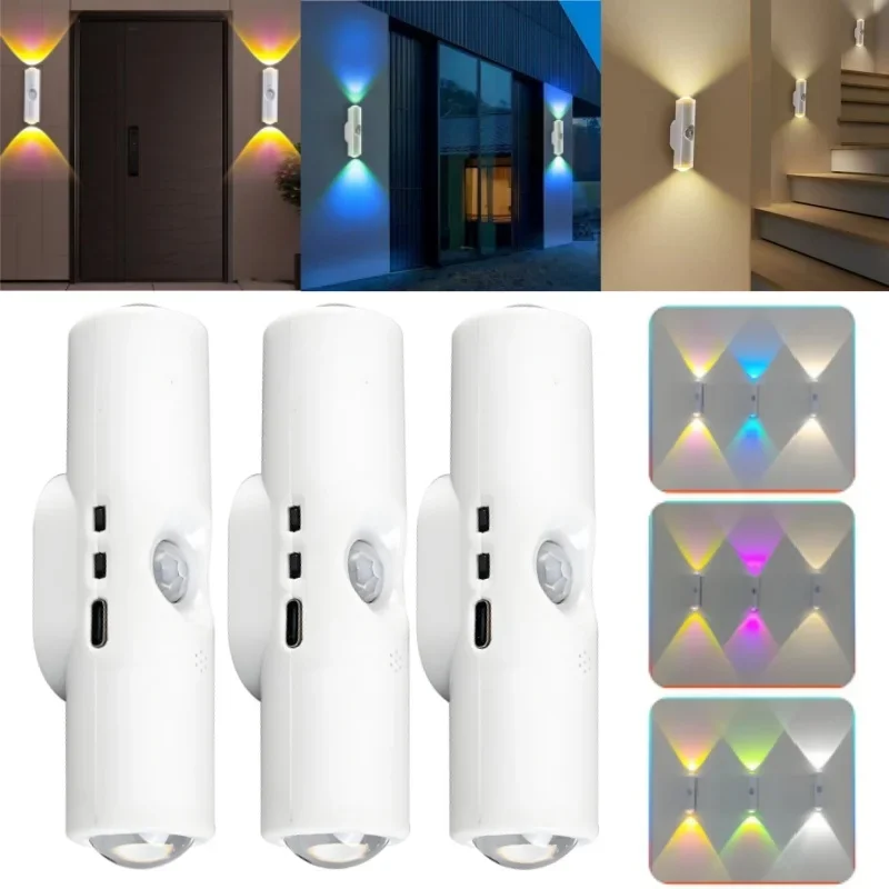 

Магнитная зарядка, умный датчик движения, ночник, беспроводная клейкая лампа для спальни, настенная лестница, беспроводной светодиодный атмосферный светильник