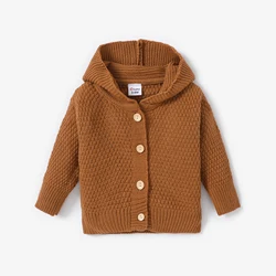 PatPat Baby Boy/Girl Button Design Sweater Jacket